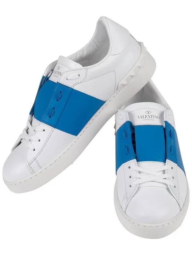 Hidden Low Top Sneakers White Blue - VALENTINO - BALAAN 2