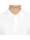 Men's Classic Tennis Short Sleeve Polo Shirt White - TOM FORD - BALAAN 9