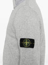 Wappen High Neck Button Up Wool Cardigan Melange Grey - STONE ISLAND - BALAAN 6