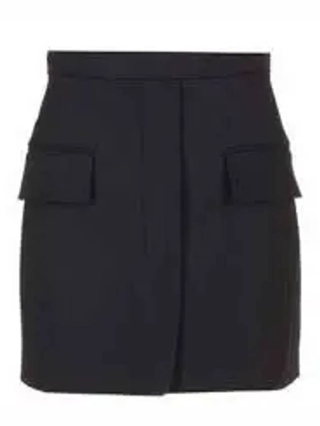 Nuoro Tailored Mini Wool H-Line Skirt Black - MAX MARA - BALAAN 2