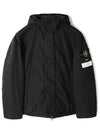 Techno Fabric Hooded Jacket Black - STONE ISLAND - BALAAN 2