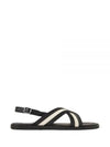 Crossover Strap Leather Sandals Black - BALLY - BALAAN 2