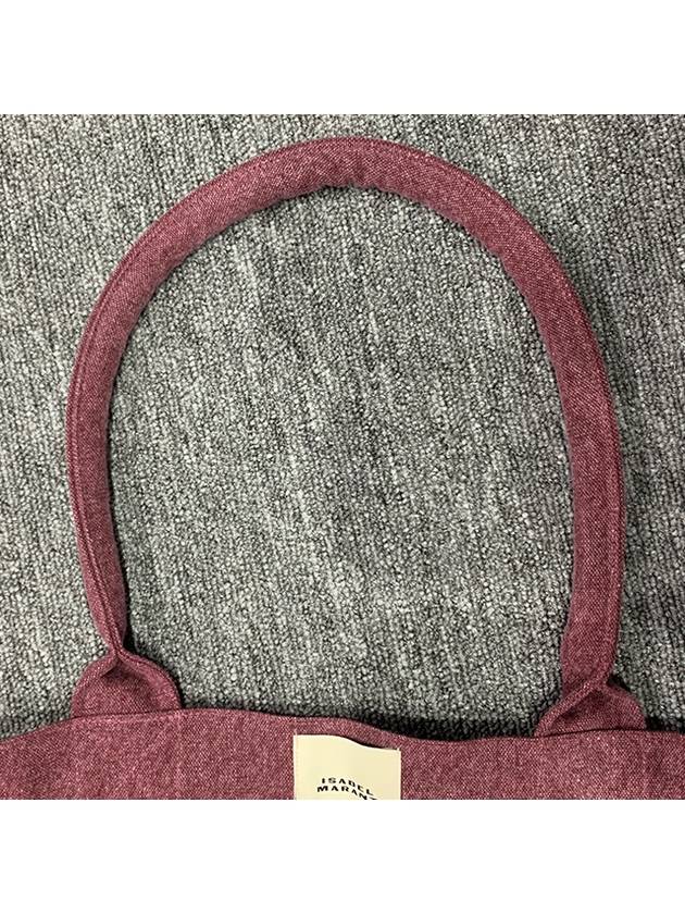 Yenky Logo Washed Cotton Tote Bag Purple - ISABEL MARANT - BALAAN 8