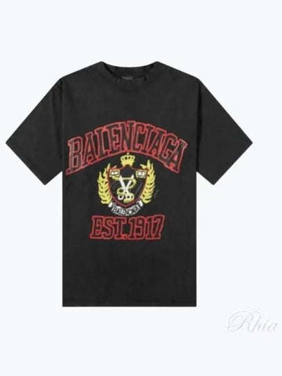 DIY College Medium Fit Short Sleeve T-Shirt Black - BALENCIAGA - BALAAN 2