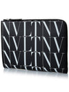 Timeless VLTN Logo Clutch Bag Black - VALENTINO - BALAAN 3