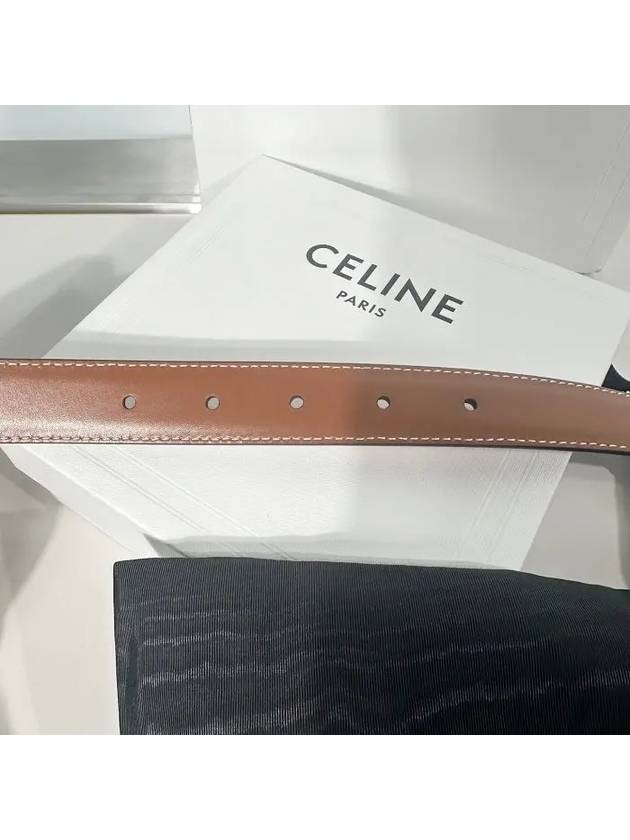 Triomphe Calfskin Medium Belt Tan - CELINE - BALAAN 8