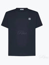 Pisato Effect Logo Patch Short Sleeve T-Shirt Navy - STONE ISLAND - BALAAN 2