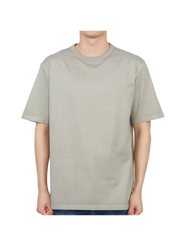 Men's Logo Patch Back Short Sleeve T-Shirt Grey - TEN C - BALAAN 2