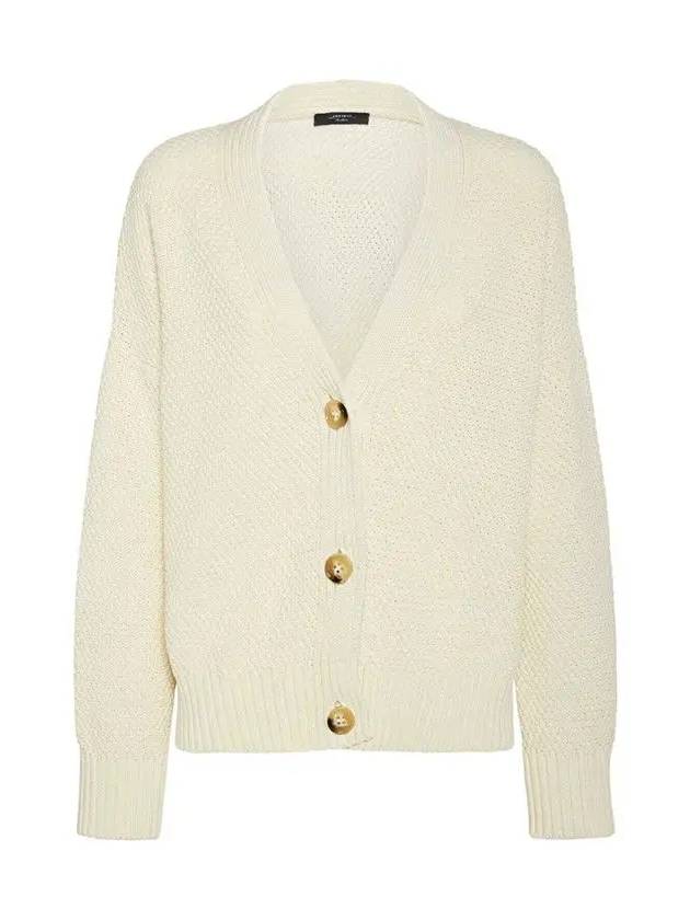 Wales V-neck Knit Cardigan Cream - MAX MARA - BALAAN 3