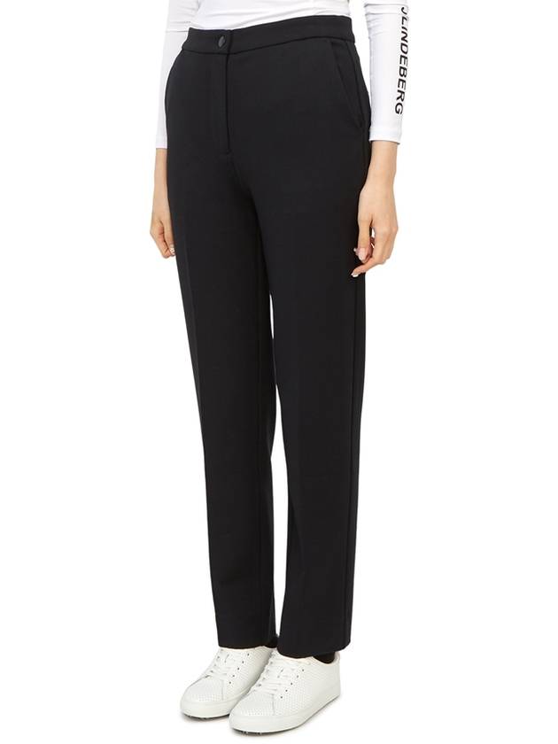 Women's Cigarette High Rice Stretch Double Knit Pants Black - G/FORE - BALAAN 3