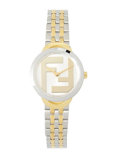 Forever Fendi Round 30mm Stainless Steel Watch Gold - FENDI - BALAAN 2