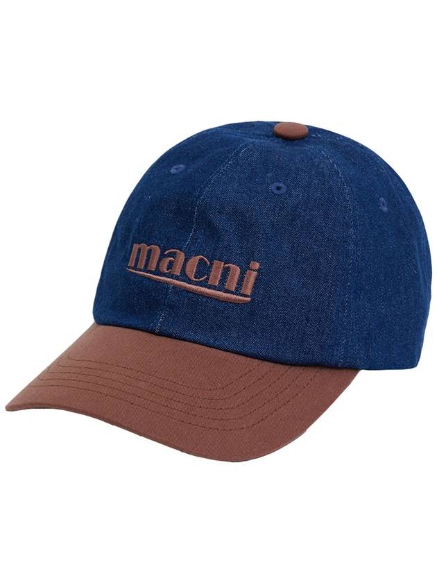 SIGNATURE LOGO MIX DENIM BALL CAP BLUE - MACNI - BALAAN 2