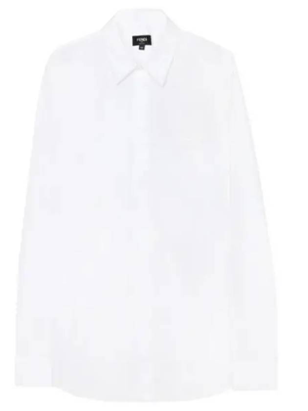 Men's Cotton Long Sleeve Shirt White - FENDI - BALAAN 2