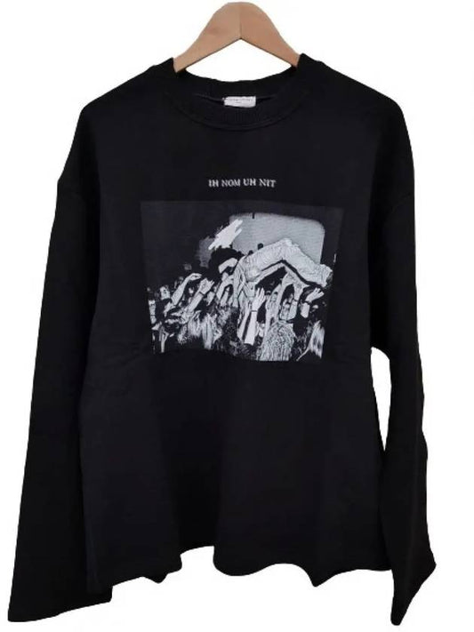 NUS19234 009 Logo Sweatshirt Black - IH NOM UH NIT - BALAAN 2