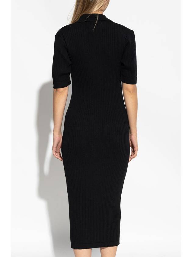 Officine Generale Dress With Polo Collar, Women's, Black - OFFICINE GENERALE - BALAAN 4