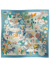 Precious Paradise 90 Scarf Blue Jean - HERMES - BALAAN 1