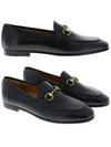 Women's Jordaan Horsebit Leather Loafers Black - GUCCI - BALAAN 2