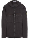 Wappen Old Effect Hooded Jacket Black - STONE ISLAND - BALAAN 2