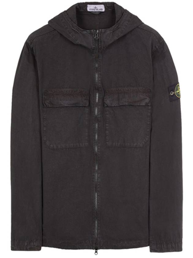 Wappen Old Effect Hooded Jacket Black - STONE ISLAND - BALAAN 2