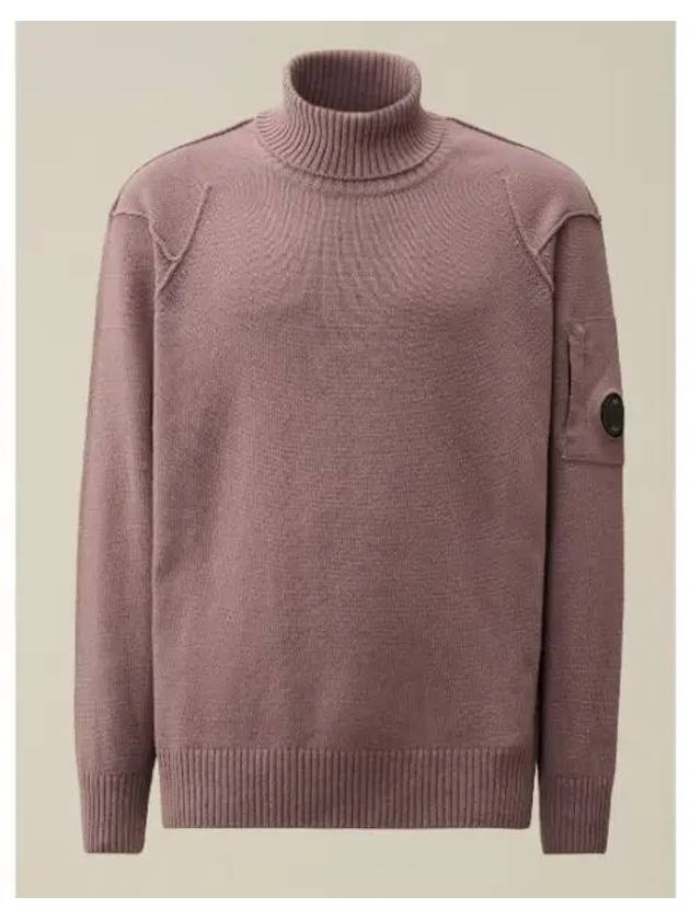 Lambswool GRS Turtle Neck Knit Top Purple - CP COMPANY - BALAAN 2