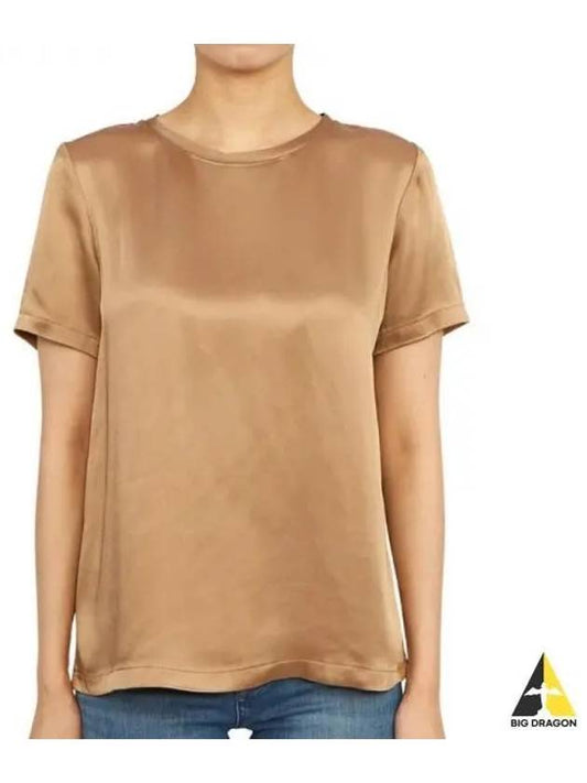 Rebecca Acetate Short Sleeve T-Shirt Brown - MAX MARA - BALAAN 2