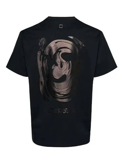 Metallic Graphic T Shirt Black W243TS04708B - WOOYOUNGMI - BALAAN 2