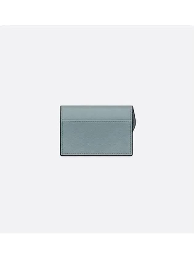 Saddle Bloom Goatskin Flap Card Wallet Cloud Blue - DIOR - BALAAN 5