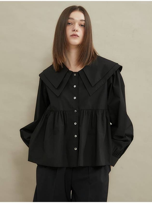 Sailor double collar blouse Black - MANAVIS7 - BALAAN 4