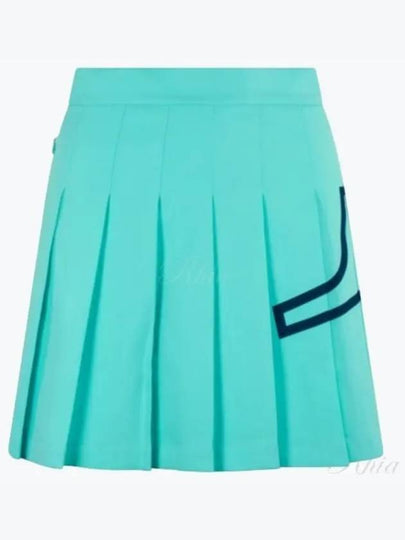 Naomi Pleated Skirt Aruba Blue - J.LINDEBERG - BALAAN 2