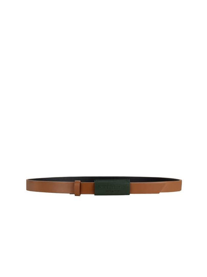 Timothea Block Leather Belt Olive Brown - LECHROMAQI - BALAAN 2