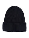 Logo Patch Wool Beanie 3B00001 M1241 999 - MONCLER - BALAAN 2