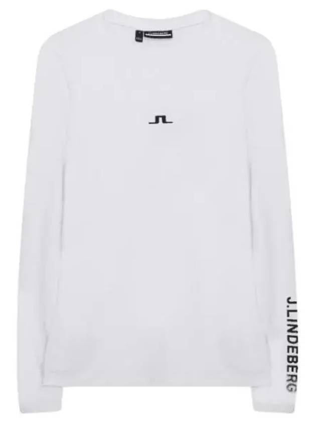 Tekla Crew Neck Slim Fit Long Sleeve T-Shirt White - J.LINDEBERG - BALAAN 1