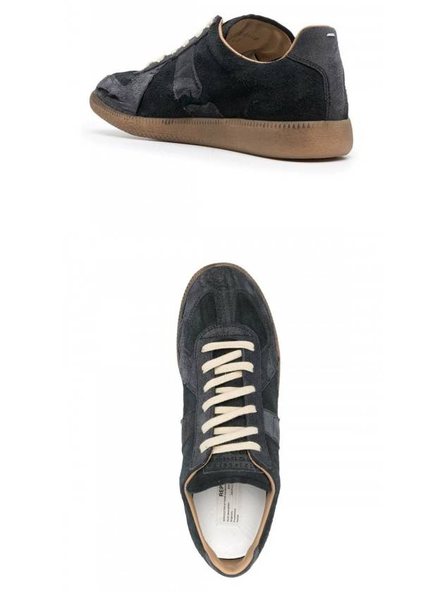 Men's Replica German Army Low Top Sneakers Black - MAISON MARGIELA - BALAAN 6