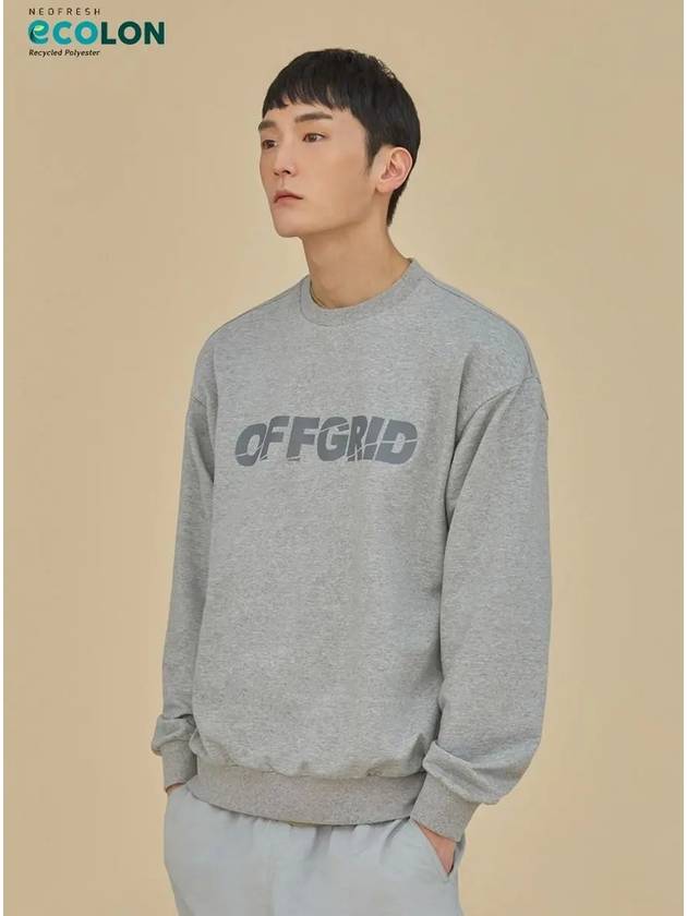 overfit graphic sweatshirt melange gray - OFFGRID - BALAAN 4