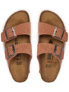 Arizona Perforated Suede Slippers Orange - BIRKENSTOCK - BALAAN 4