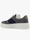 Interlocking G Leather Low Top Sneakers Grey - GUCCI - BALAAN 3