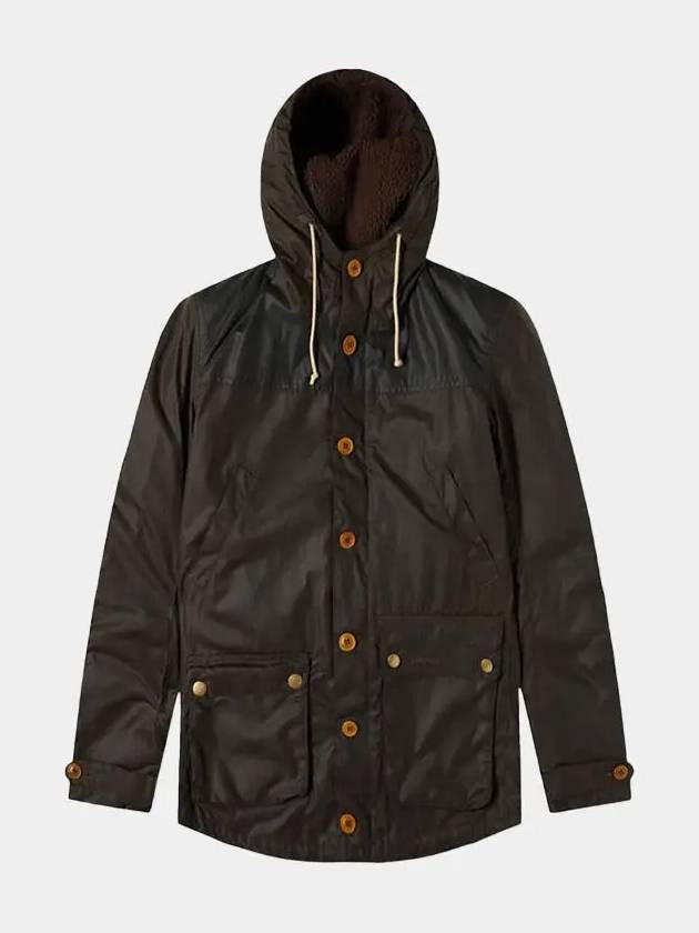 Game Waxed Cotton Hooded Jacket Olive - BARBOUR - BALAAN 2