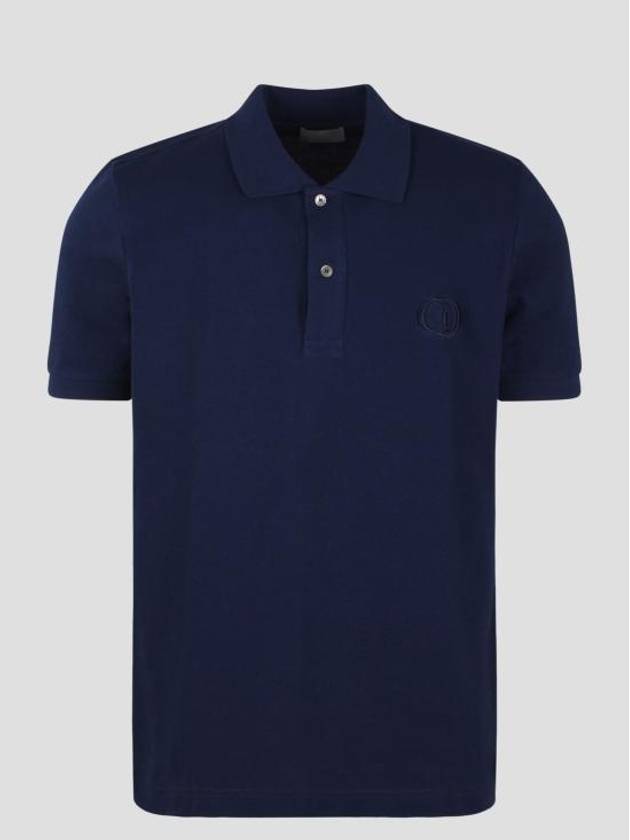 CD Icon Cotton Polo Shirt Navy - DIOR - BALAAN 2