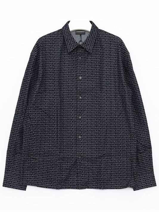 Logo Print Long Sleeve Shirt Black - EMPORIO ARMANI - BALAAN 2