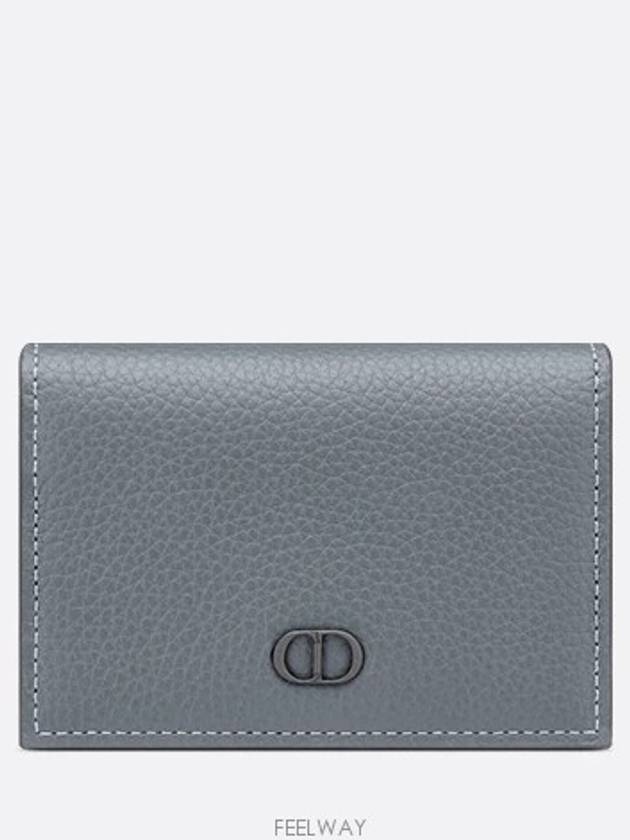 CD Icon Business Grained Calfskin Card Holder Deep Grey - DIOR - BALAAN 2