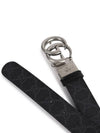 GG Marmont Silver Reversible Thin Belt Black - GUCCI - BALAAN 5