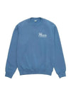 Crew Neck Brushed Sweatshirt Blue - SPORTY & RICH - BALAAN 2