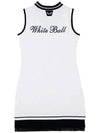 Woven Patch Knit Dress WHITE - WHITEBALL - BALAAN 3