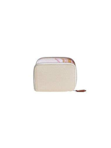 Silk'In Compact Card Wallet Ivory - HERMES - BALAAN 1