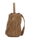 Matelasse Nappa Leather Bucket Bag Brown - MIU MIU - BALAAN 3