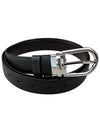 Horseshoe Buckle Reversible Leather Belt Black Brown - MONTBLANC - BALAAN 2