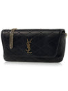 Gaby Chain Quilting Leather Cross Bag Black - SAINT LAURENT - BALAAN 3