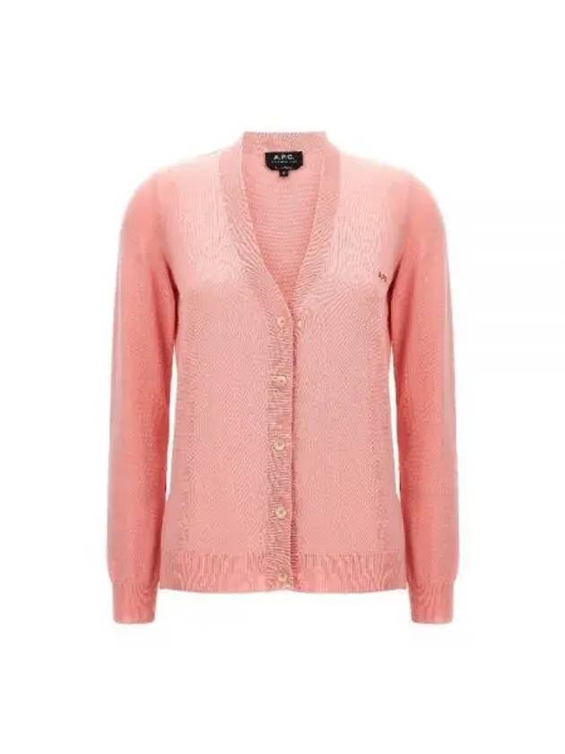 Bella Logo Embroidery Cardigan Pink - A.P.C. - BALAAN 2