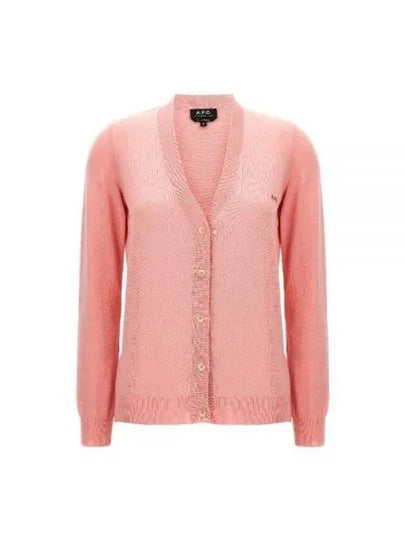 Bella Logo Embroidery Cardigan Pink - A.P.C. - BALAAN 2