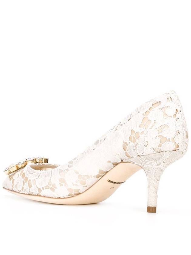 toe cubic lace pumps heel white - DOLCE&GABBANA - BALAAN 4